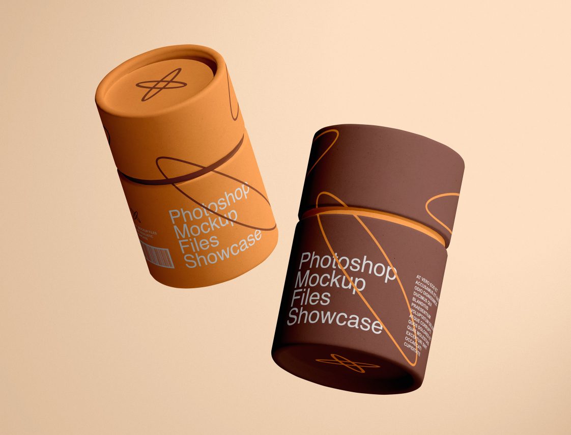 Free Paper Tubes Mockup set Free Package Mockups