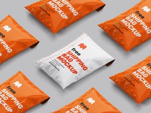 Free Shipping / Poly-Mailer Bag Mockup PSD Set
