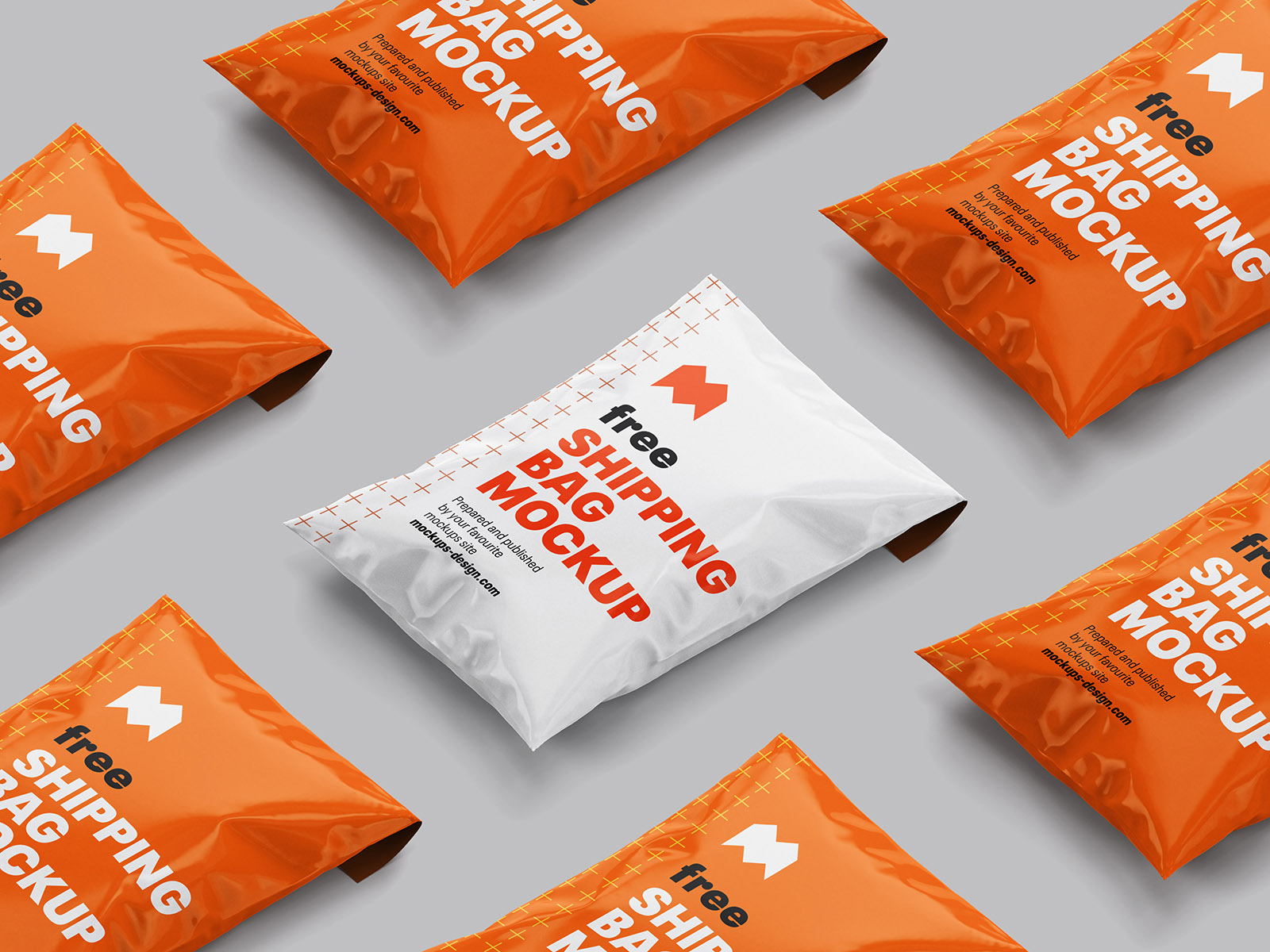 Free Shipping / Poly-Mailer Bag Mockup PSD Set