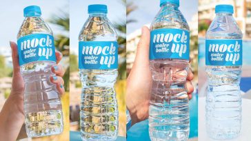 Water Bottle Branding Mockup Scene set file