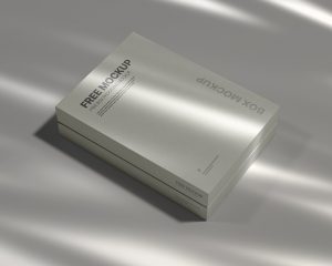 Free Vertical Packaging Box Mockup