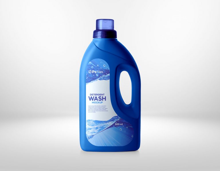 Detergent Washing Liquid Bottle Mockup PSD for Free - Package Mockups