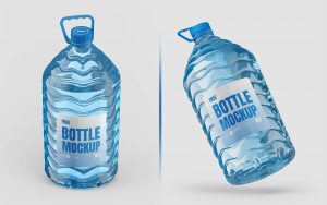 Free 10 Liter Plastic Water Mockups 3 PSD Set