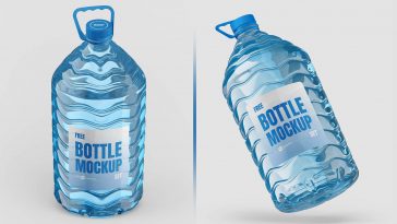 Free 10 Liter Plastic Water Mockups 3 PSD Set