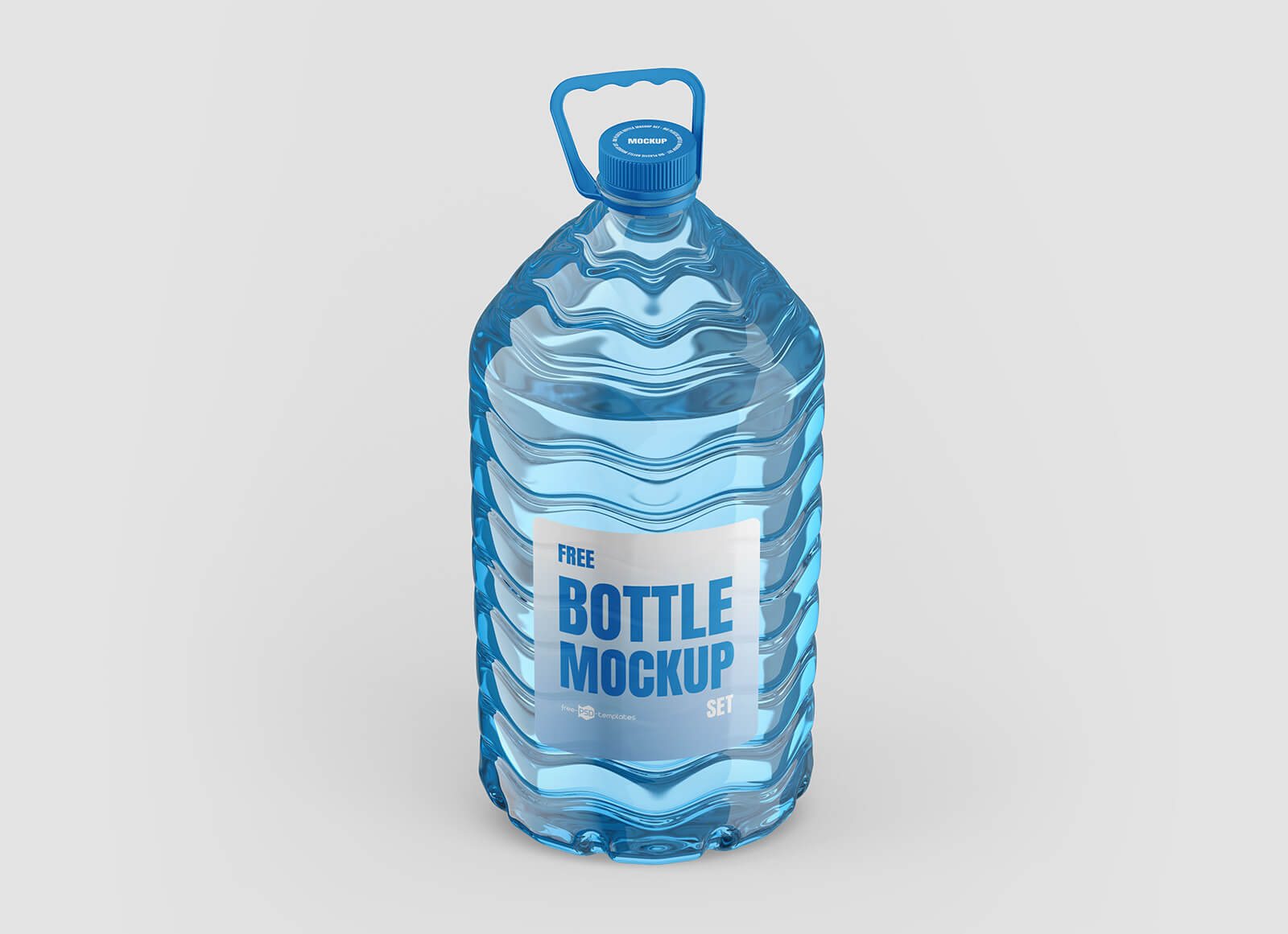 Free 10 Liter Plastic Water Mockup PSD Set