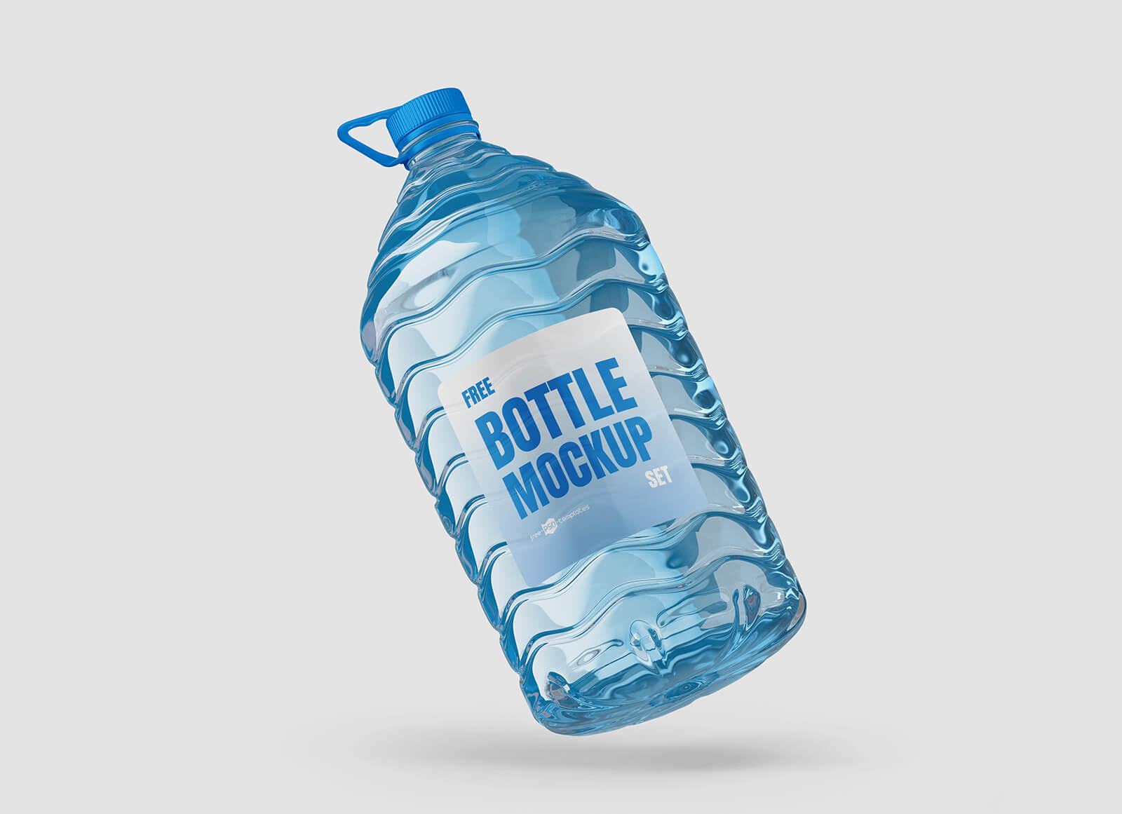Free 10 Liter Plastic Water Mockup PSD Set