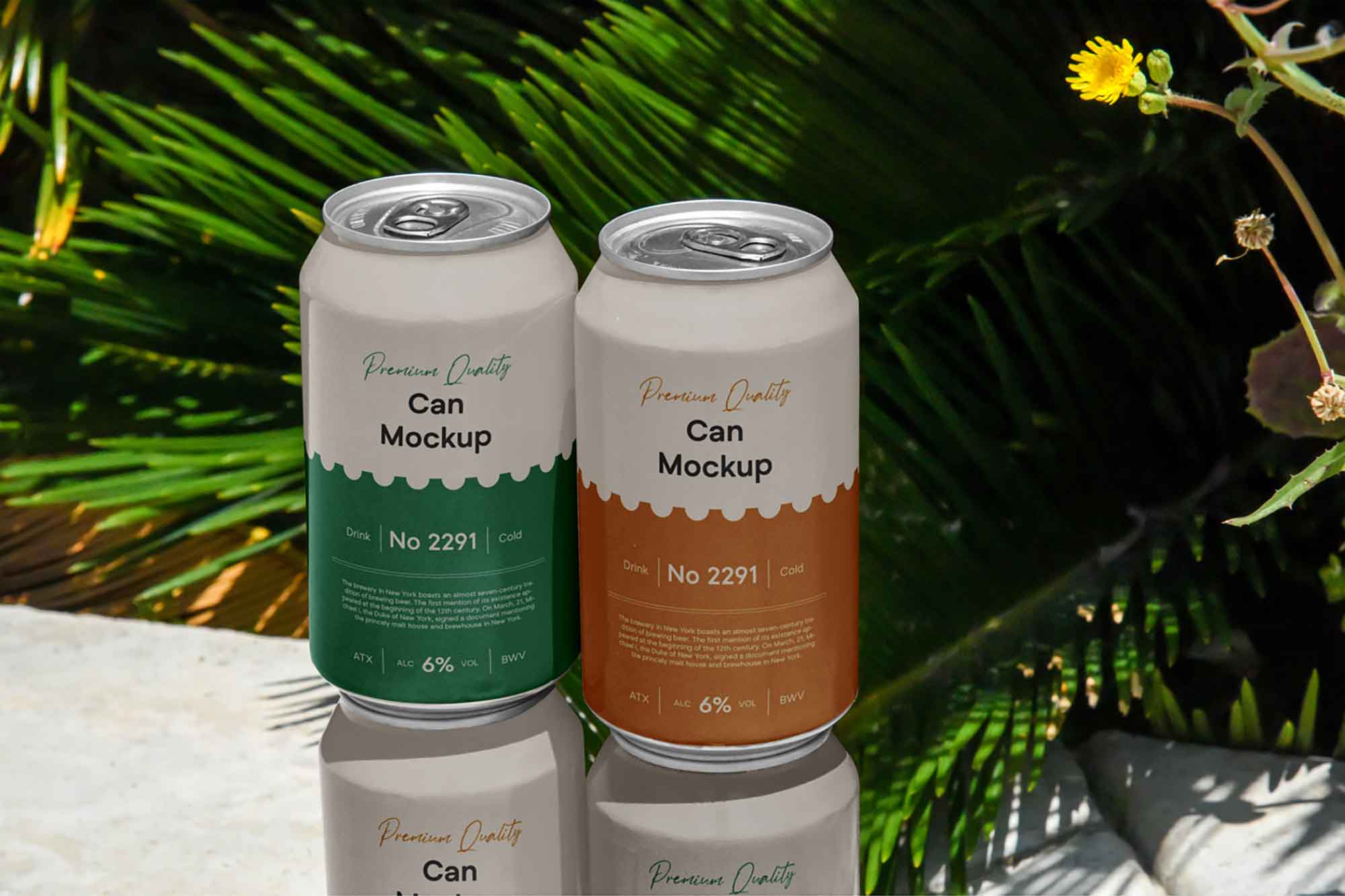 Free Beverage Can Mockup PSD