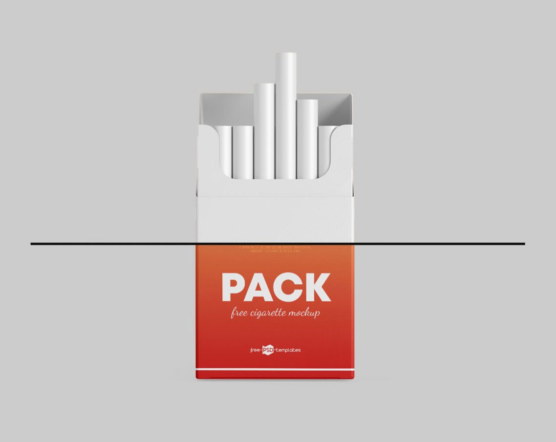 Free Cigarette Pack Mockup PSD Set2