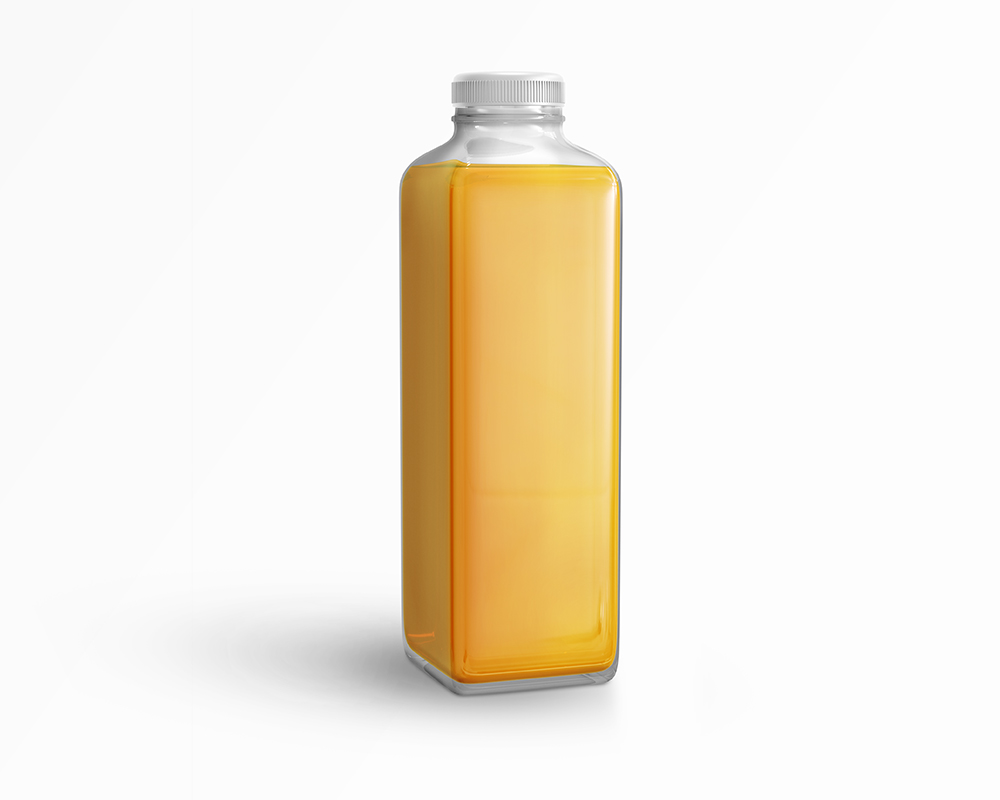 Free Glass Juice Bottle Mockup