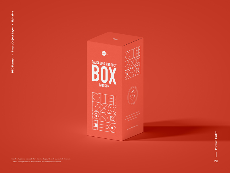 Free Packaging Product Box Mockup