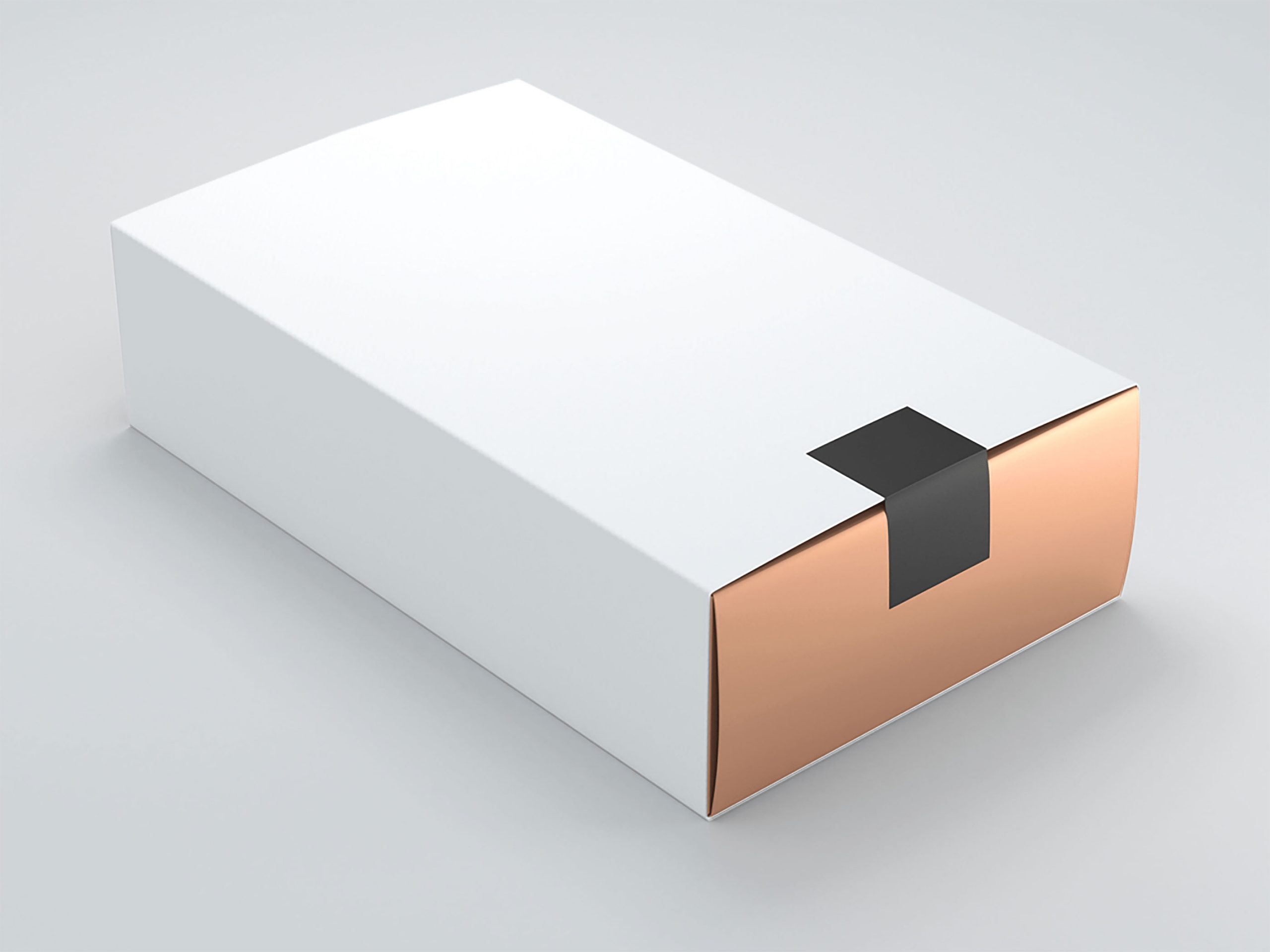 Free Product Mockup Gold Box With 3d Rendering