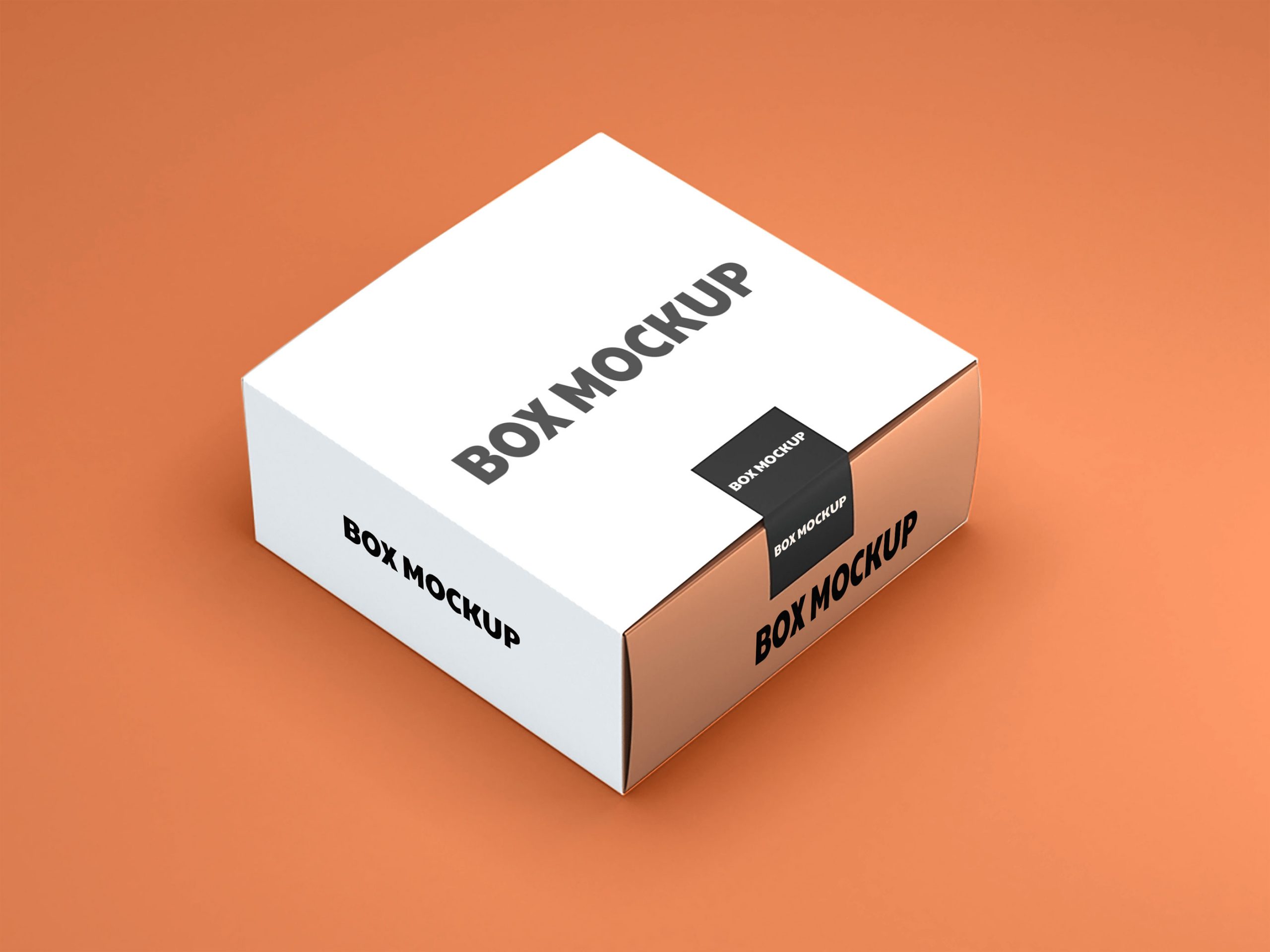 Free Product Mockup Gold Box With 3d Rendering