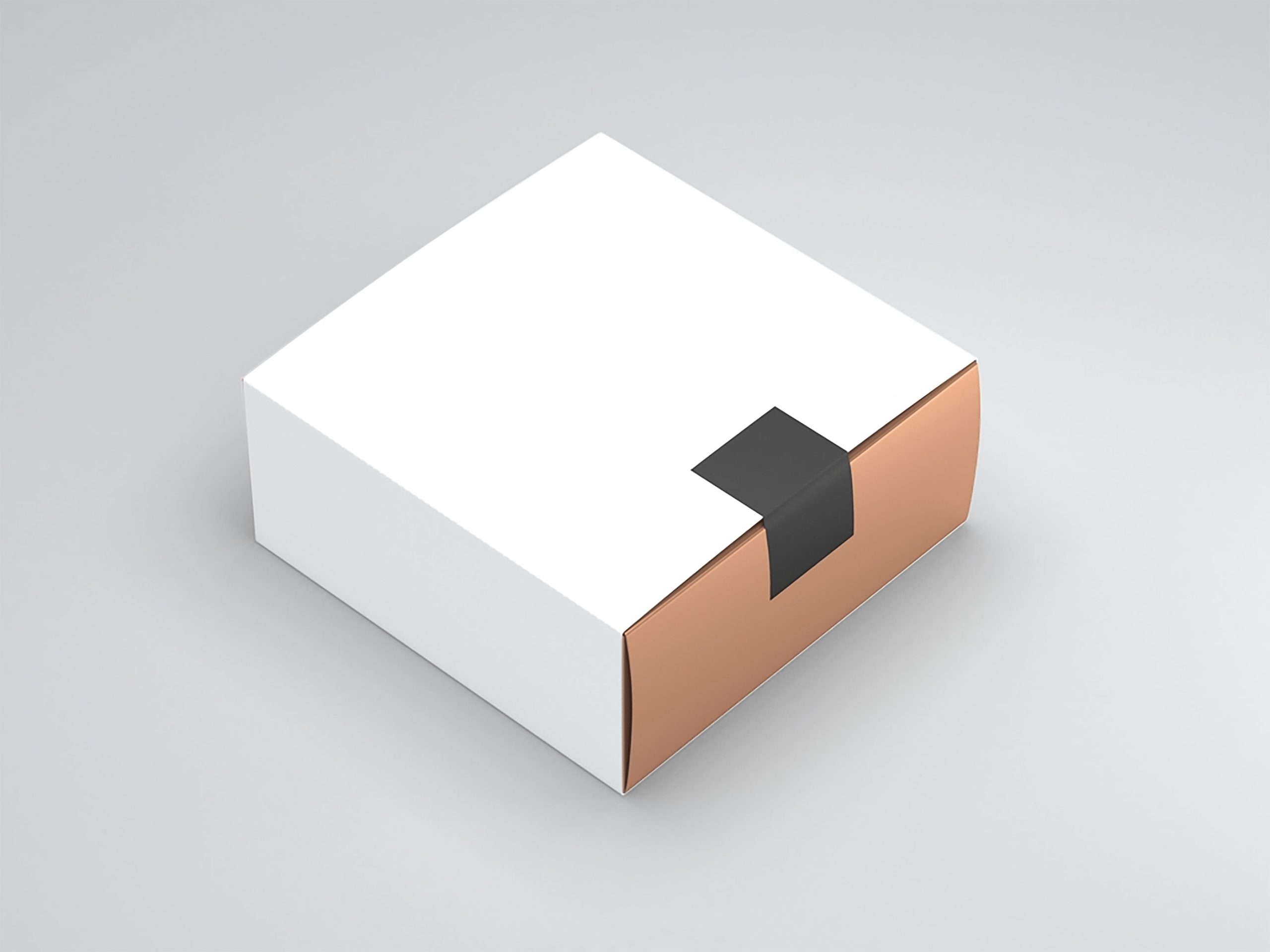 Free Product Mockup Gold Box With 3d Rendering