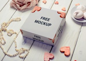Gift Product White Box Mockup