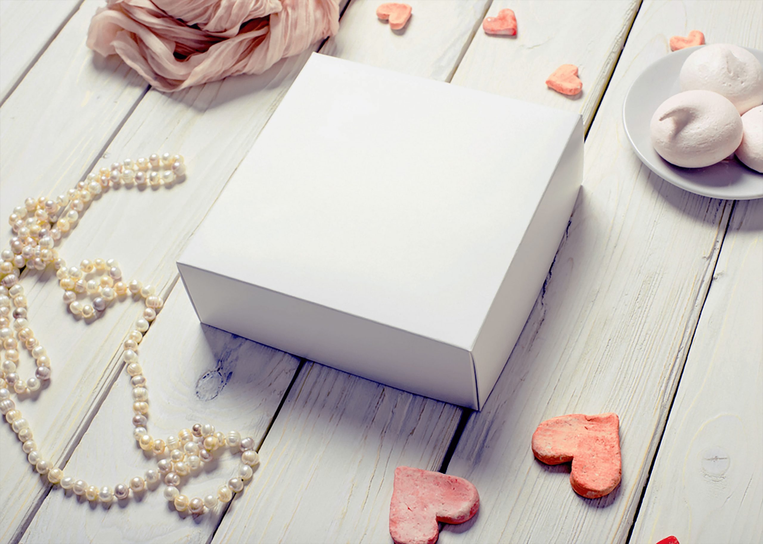 Gift Product White Box Mockup
