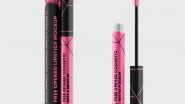 Mascara Cosmetic Packaging Mockup free