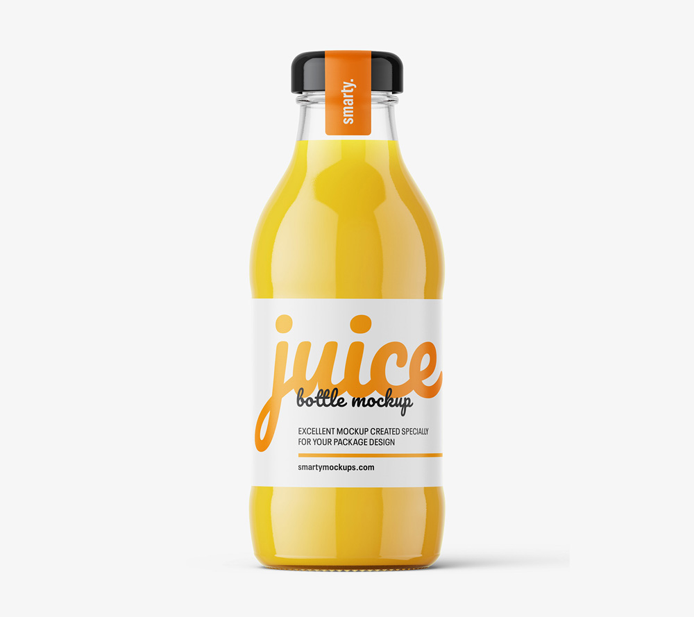 Orange Juice Bottle Mockup