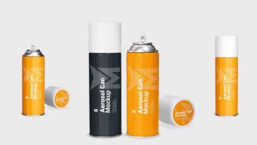Aerosol Spray Can Mockup 1