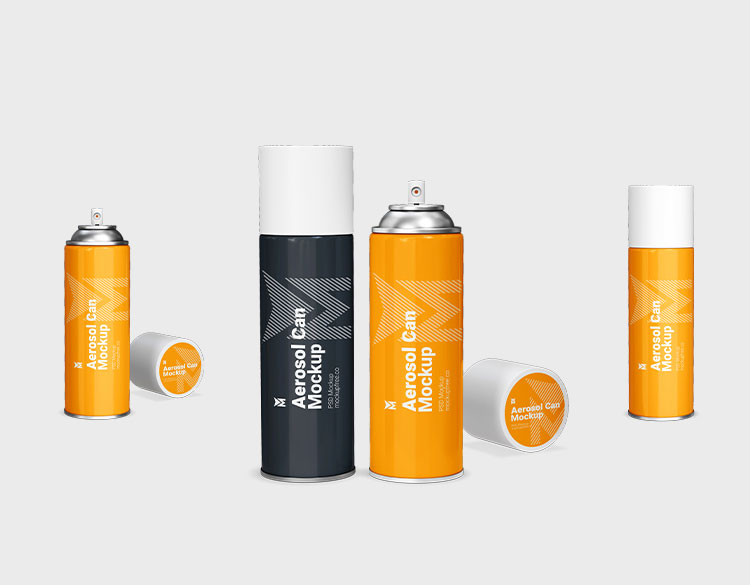 Aerosol Spray Can Mockup 1
