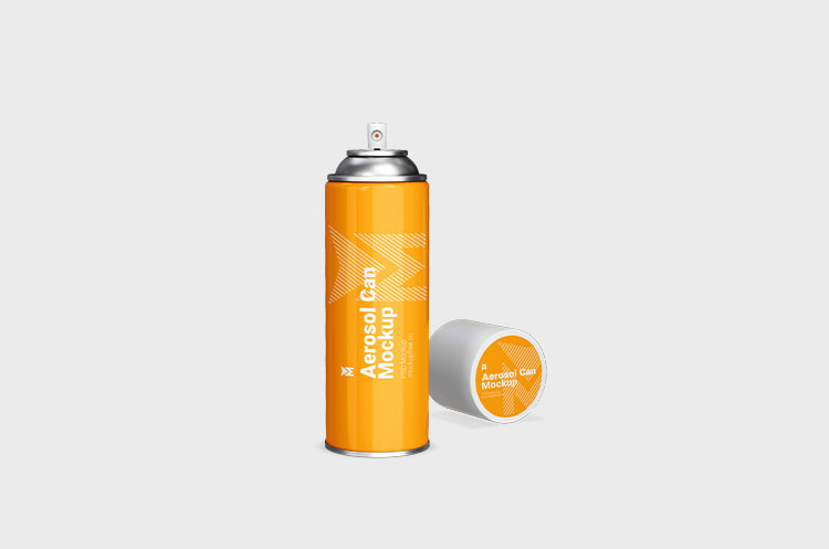 Aerosol Spray Can Mockup 2