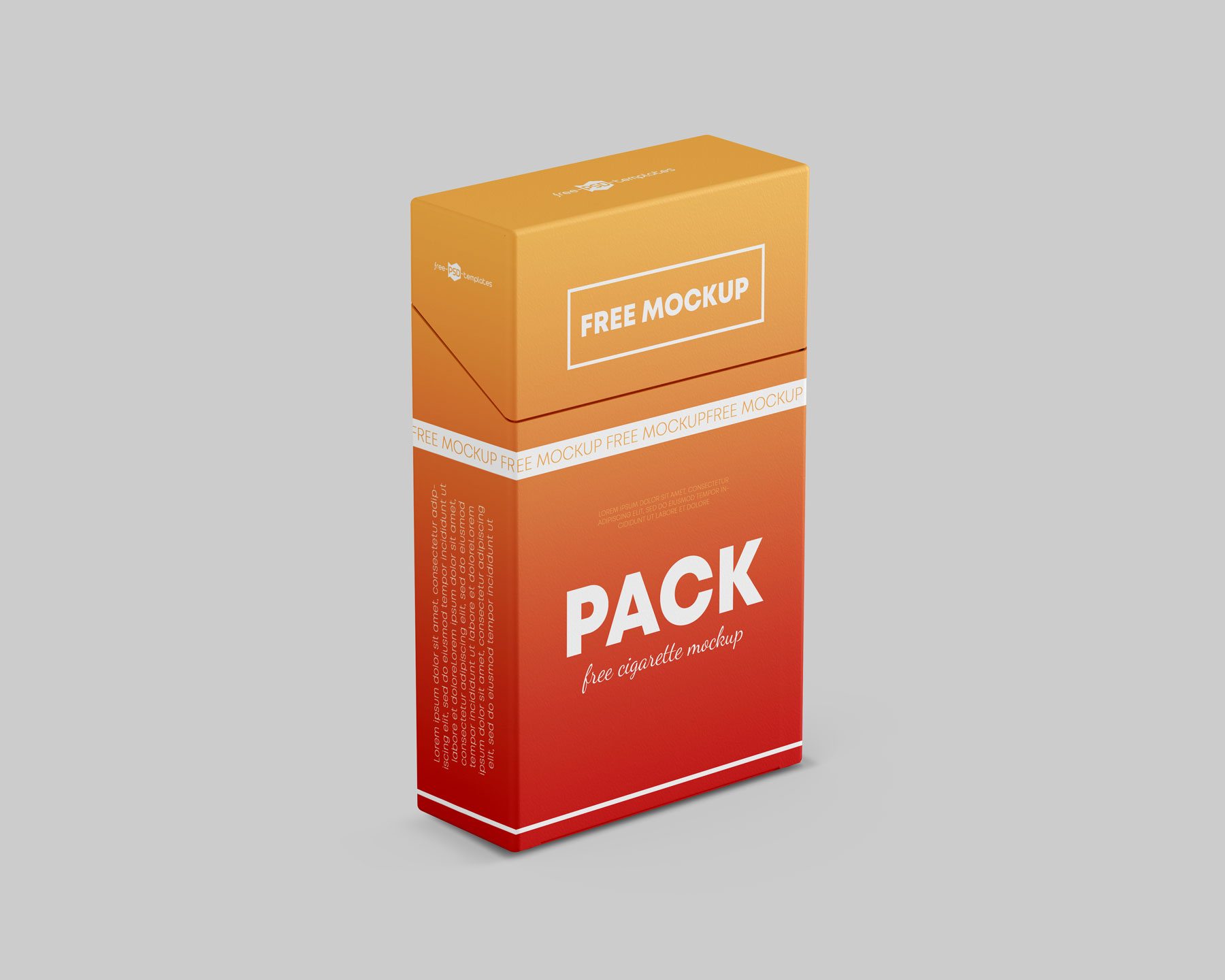 Free Cigarette Pack Box Mockup PSD Set 02