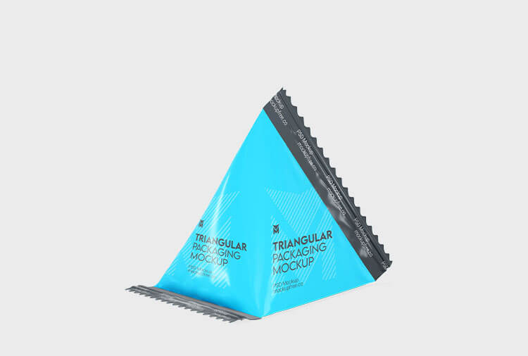 Free Tetrahedron Milk Packaging Mockup 2