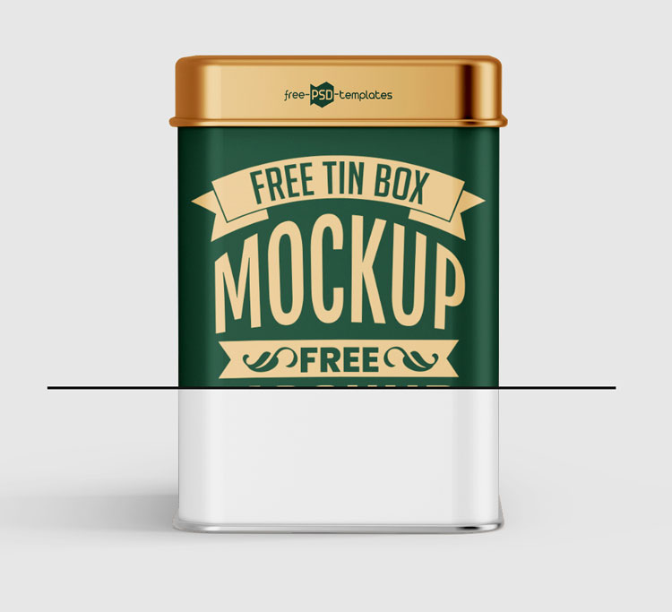 Free Tin Box Mockup Set