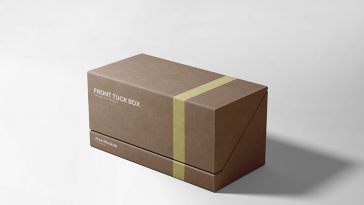 free front tuck box mockup 1