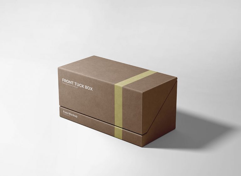free front tuck box mockup 1