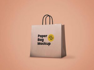 Brown Paper Bag PSD Mockup