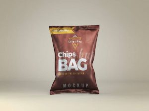 Chips Bag Front View Mockup