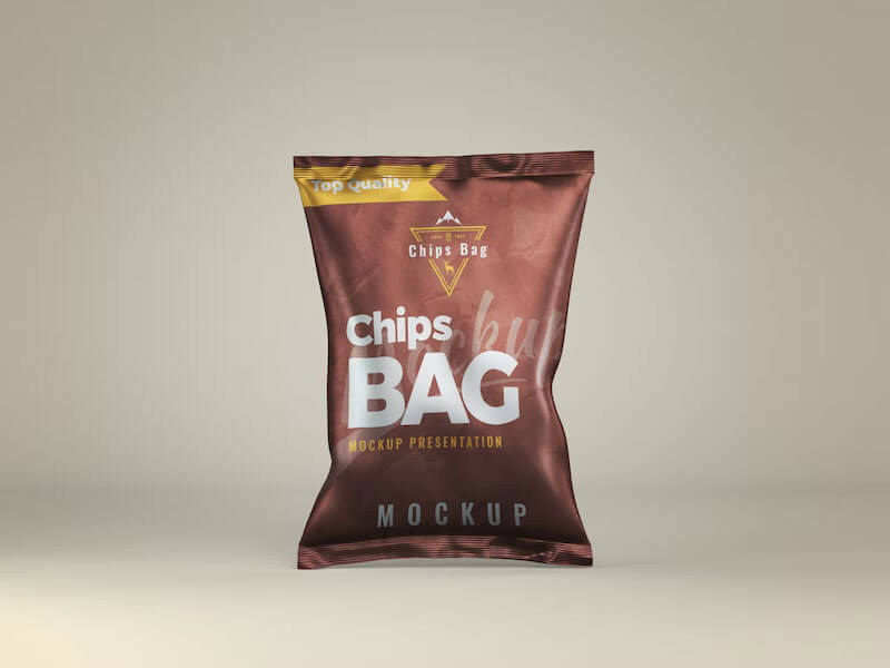 Chips Bag Front View Mockup