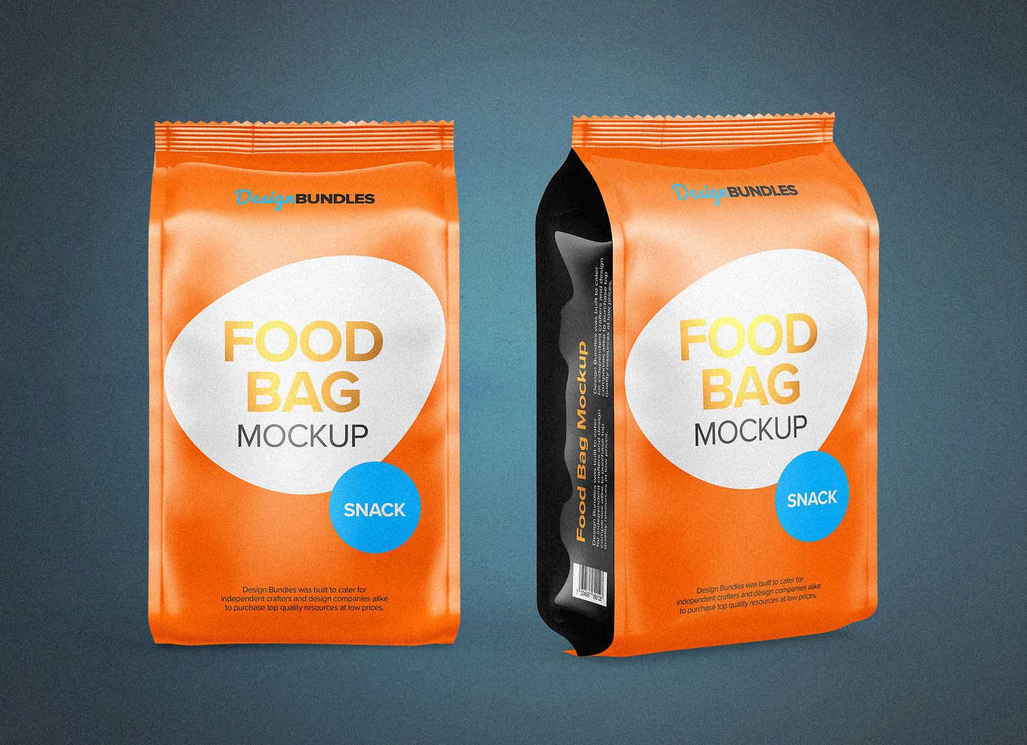 Free Food Bag Mockup PSD