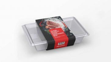 Free Clear Plastic Food Box Mockup 1
