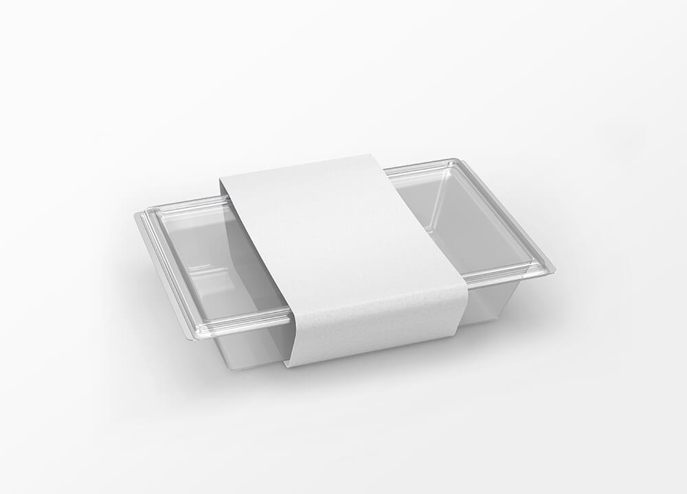 Free Clear Plastic Food Box Mockup 2