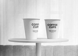 Free Coffee Cup PSD Mockup 1