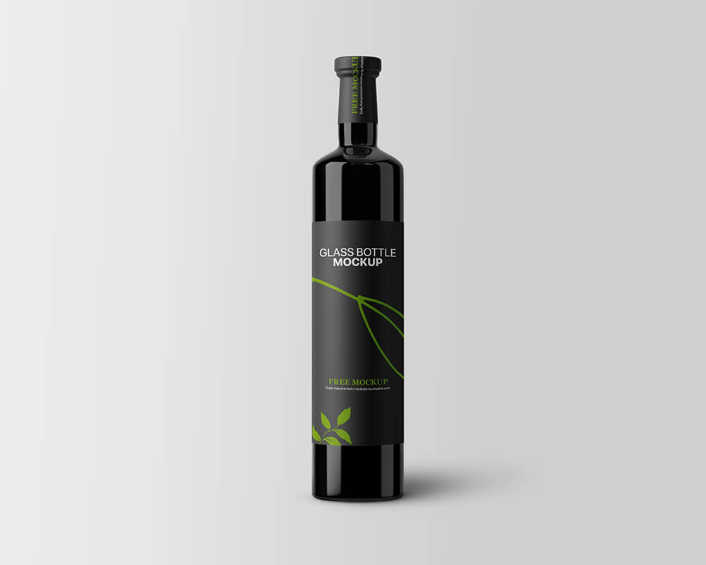Free Glass Bottle PSD Mockup 1