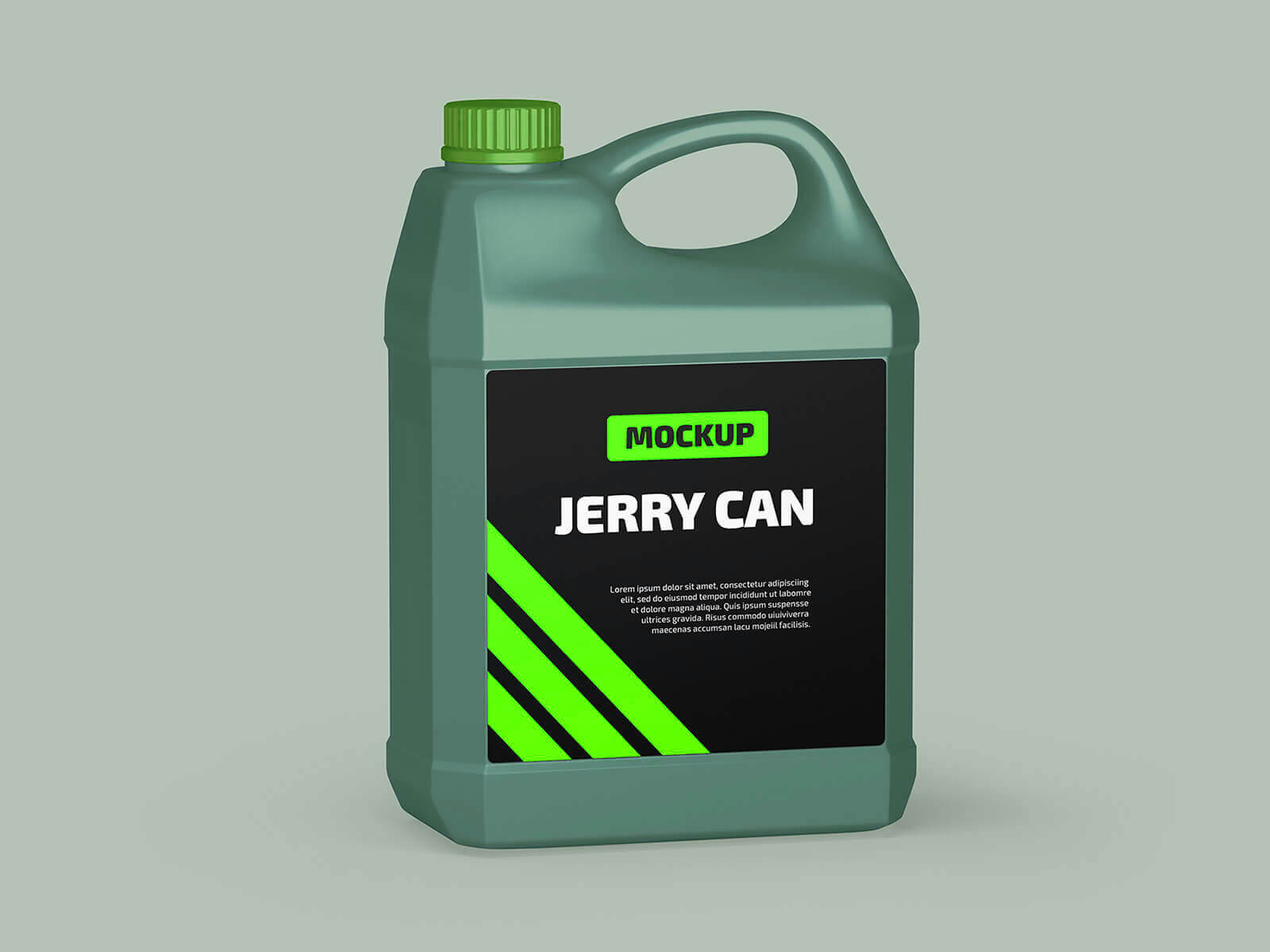 Free Plastic Car Engine Oil Jerry Can Mockup PSD2