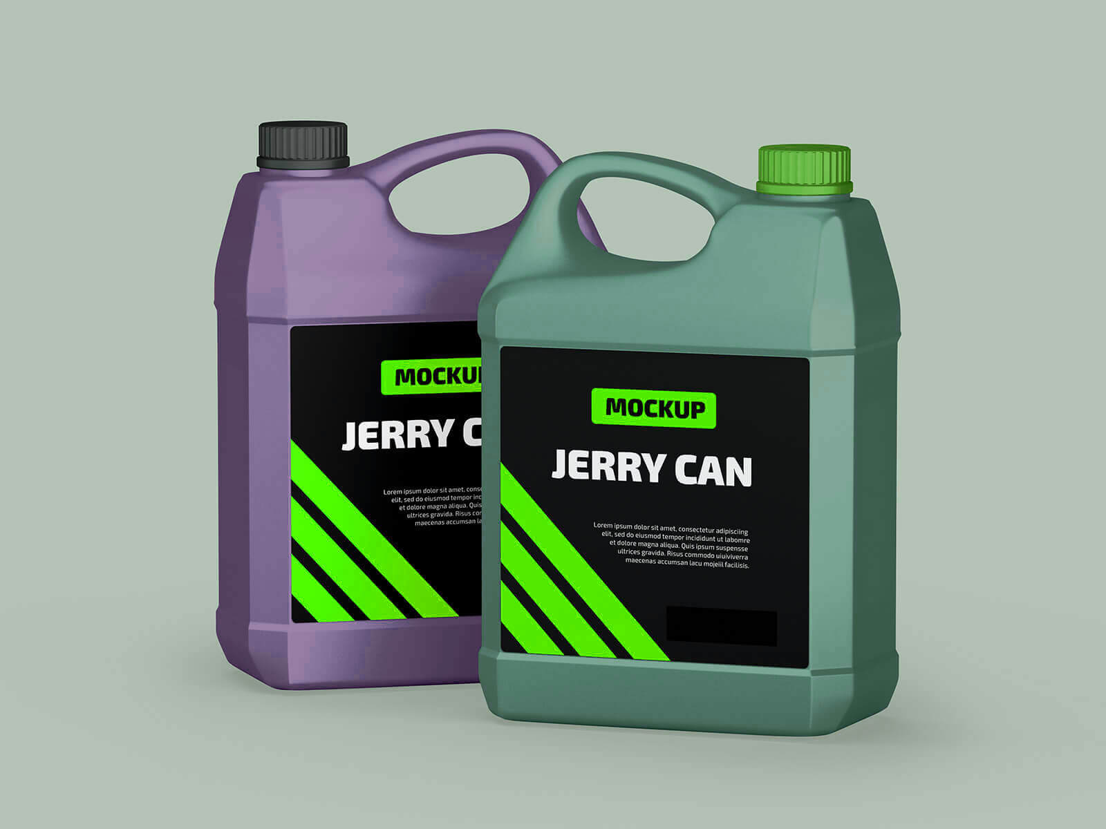 Free Plastic Car Engine Oil Jerry Can Mockup PSD