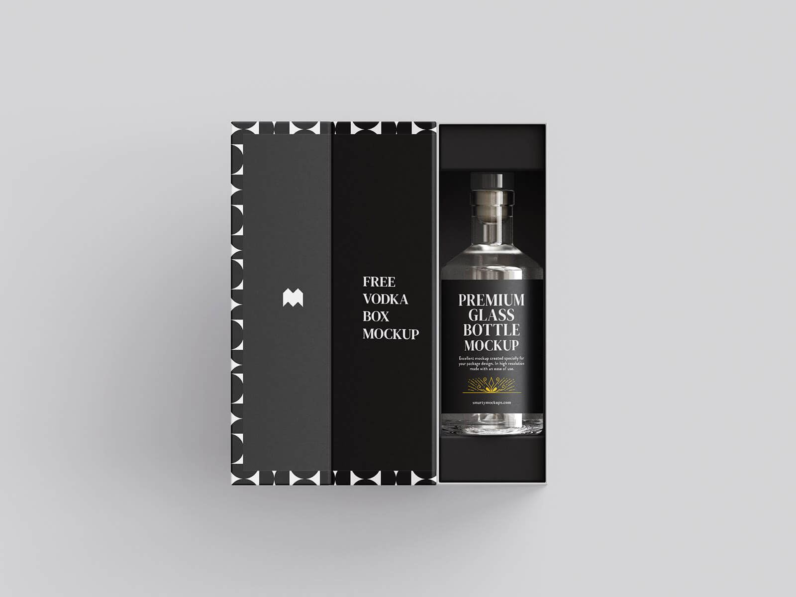 Free Bottle Box Mockup 2