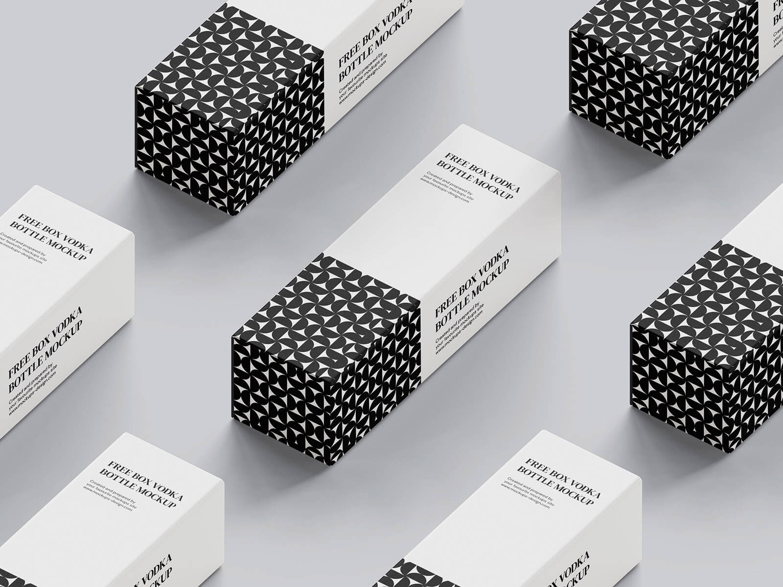 Free Bottle Box Mockup 4