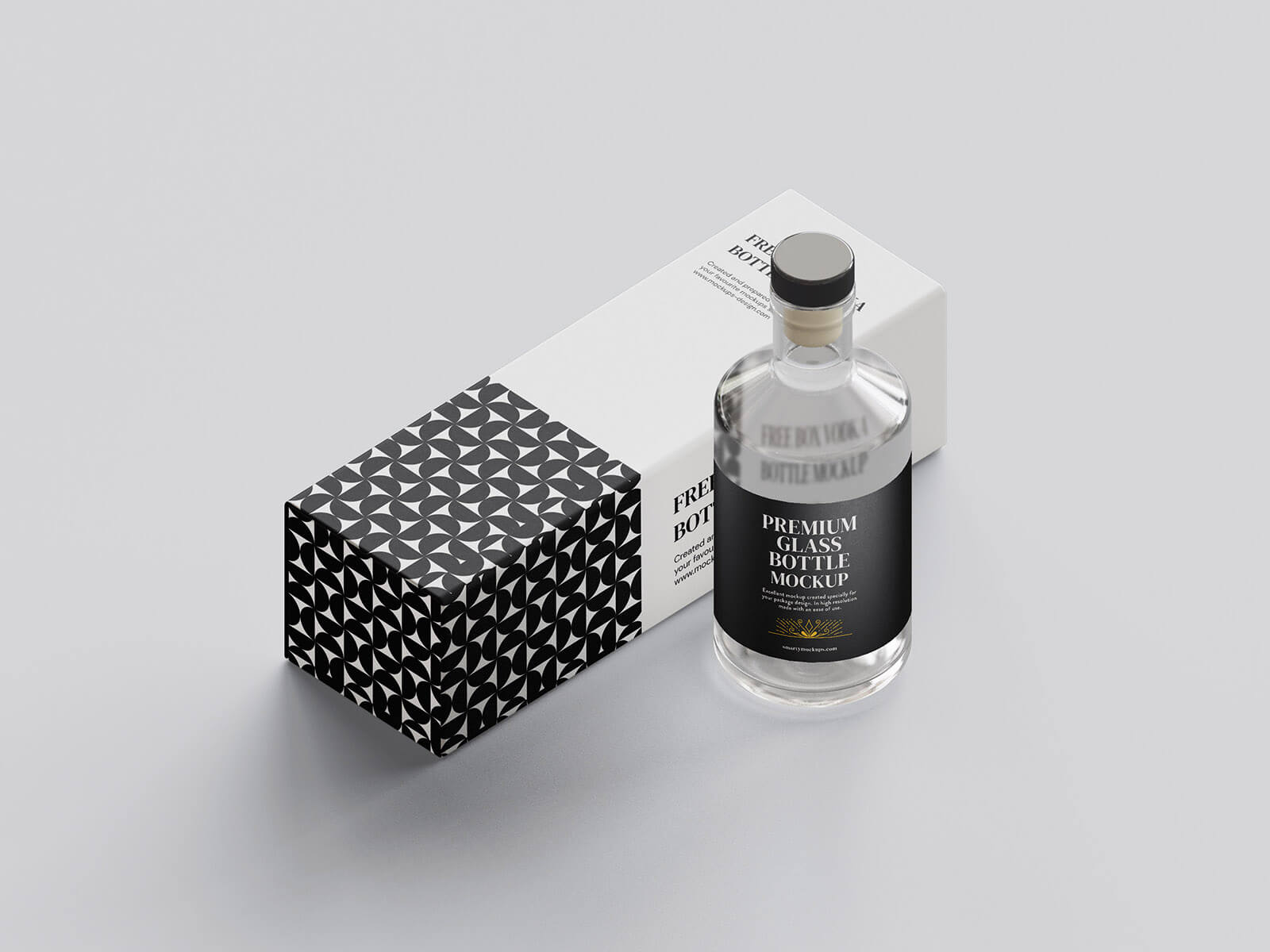 Free Bottle Box Mockup 5