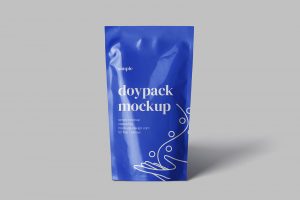 Free Simple Doypack Stand-Up Pouch Mockup