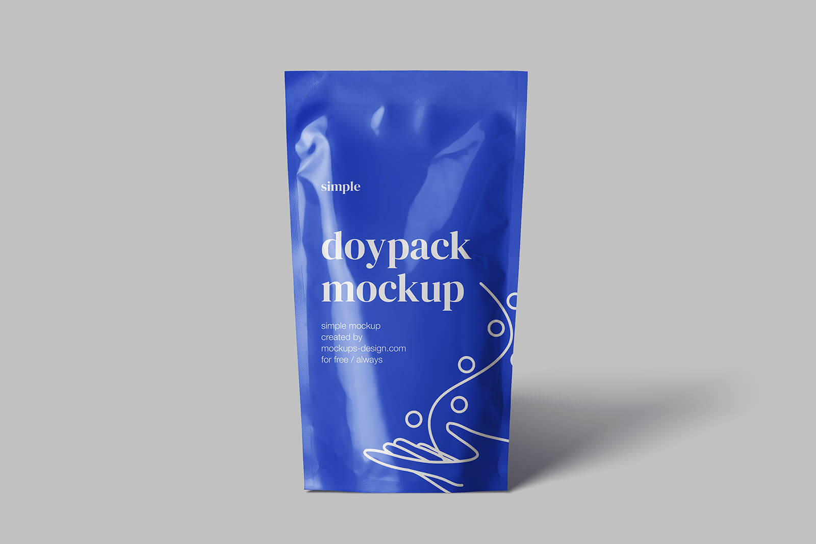 Free Simple Doypack Stand-Up Pouch Mockup