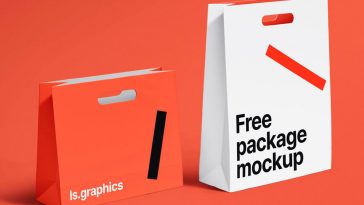 free Paper Carry Bags Mockup