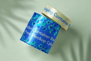 Branding Jar Mockup Placed on the Surface with the Lid on