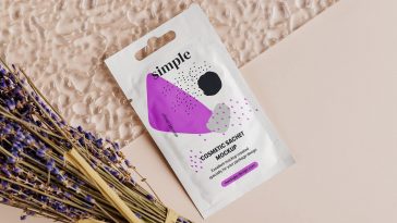 Cosmetic Sachet Mockup