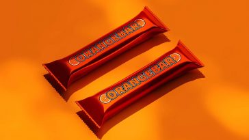 Free Candy Chocolate Bar Packaging Mockup PSD