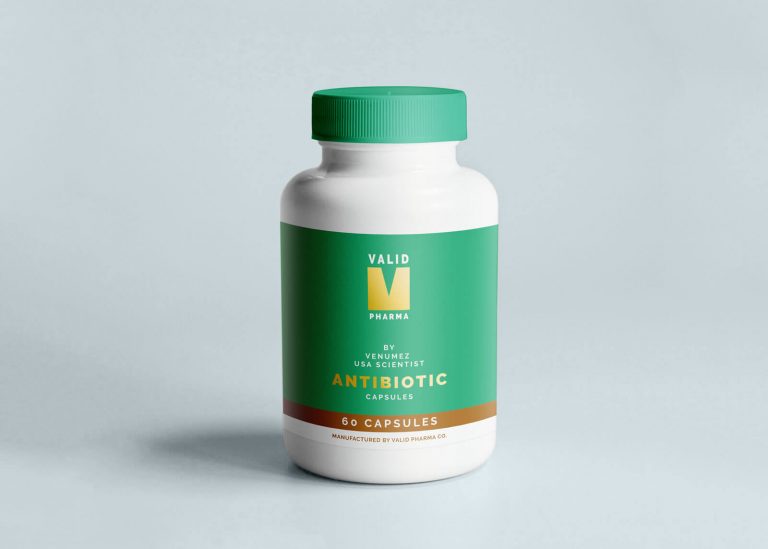 Free Capsule Medicine Bottle Mockup PSD