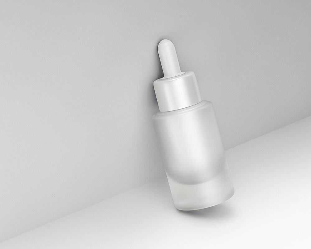 Free Frosted Cosmetic Dropper Bottle Mockup 2